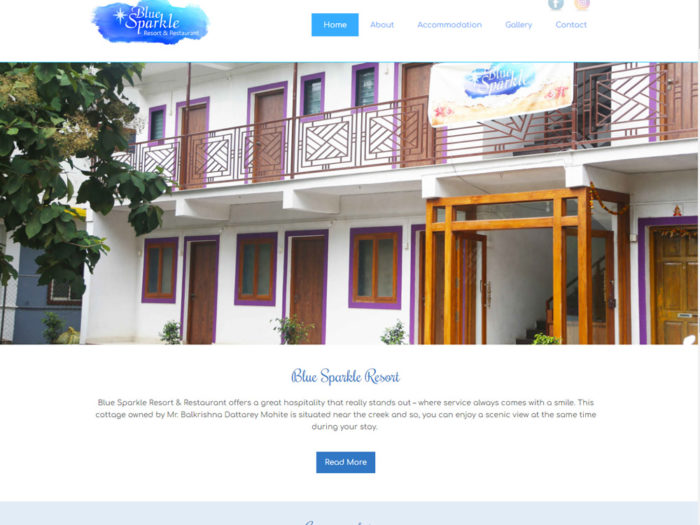 Blue Sparkle Website Design