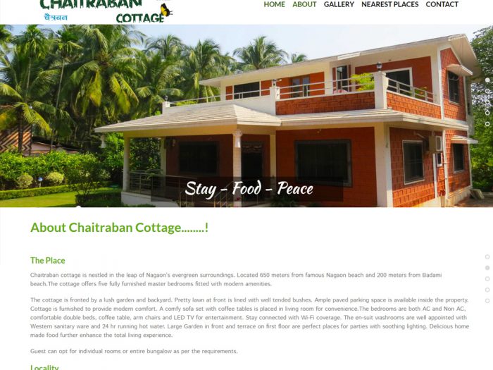 Chaitraban Cottage Website Design