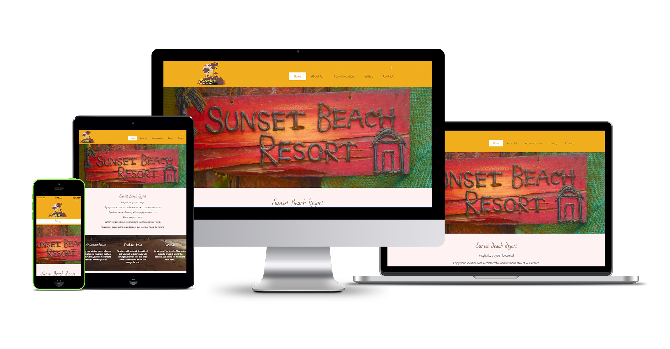 Sunset-Beach-Resort website development