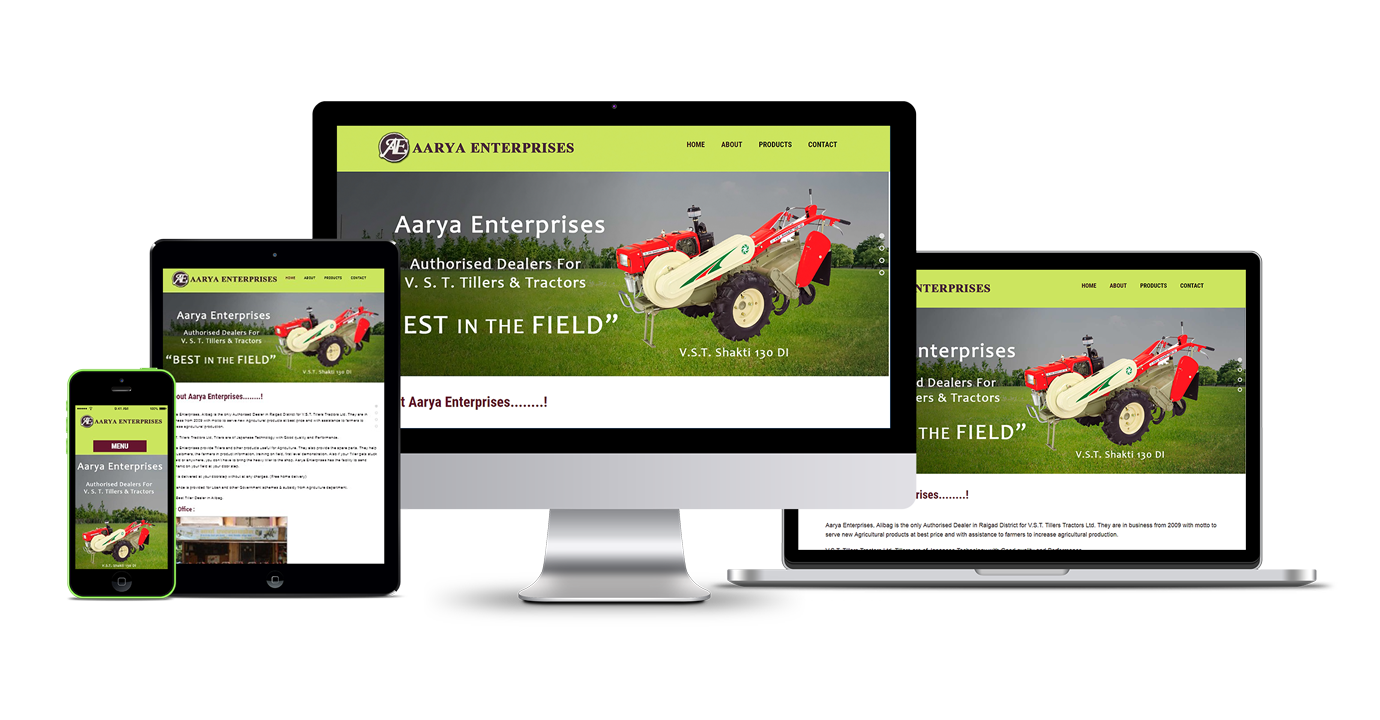 Aarya Enterprises Website Development
